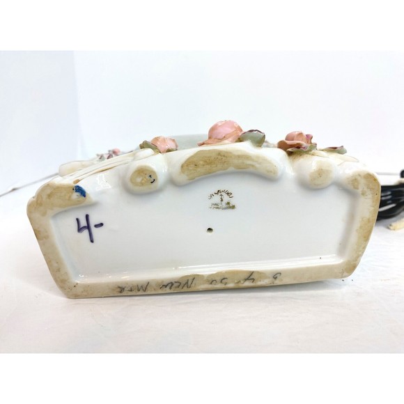 VTG. OCCUPIED JAPAN SC PORCELAIN CLOCK HANDPAINTED - Picture 10 of 15